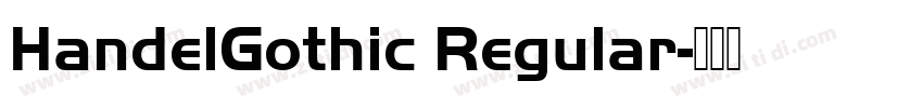 HandelGothic Regular字体转换